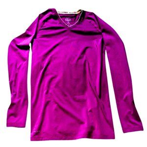 Women's Nike Pro Combat Dri-Fit V-Neck Long Sleeve Size M Shirt